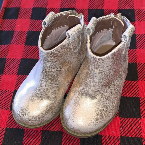 Toddler Rose Gold Booties - Picture 1 of 4